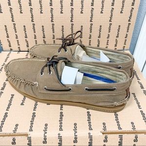New Rare Sperry Top-Sider Authentic Original, Dark Oak Oil Cloth, Size 13